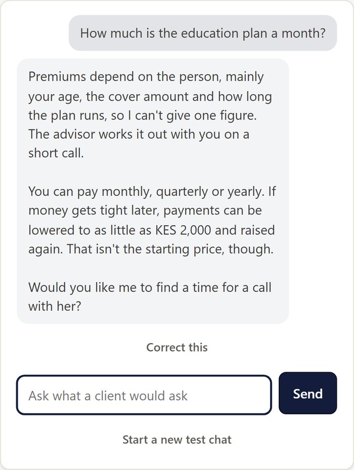 My AI test chat