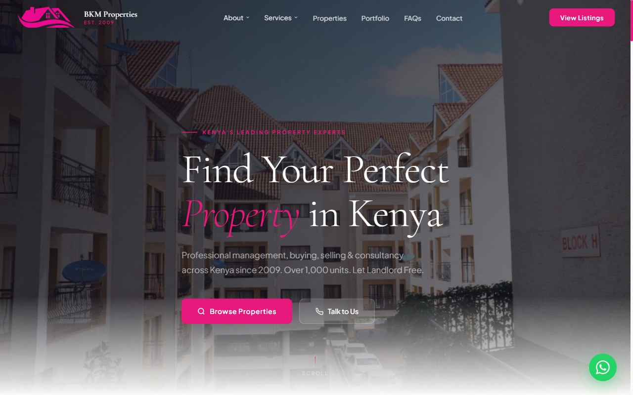 BKM Property Managers homepage