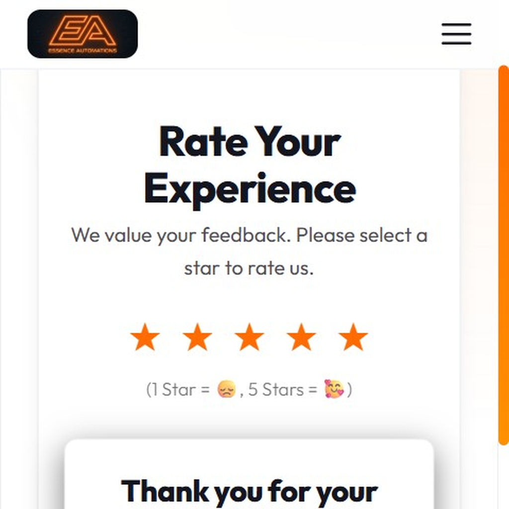 Essence Automations Rate Us System