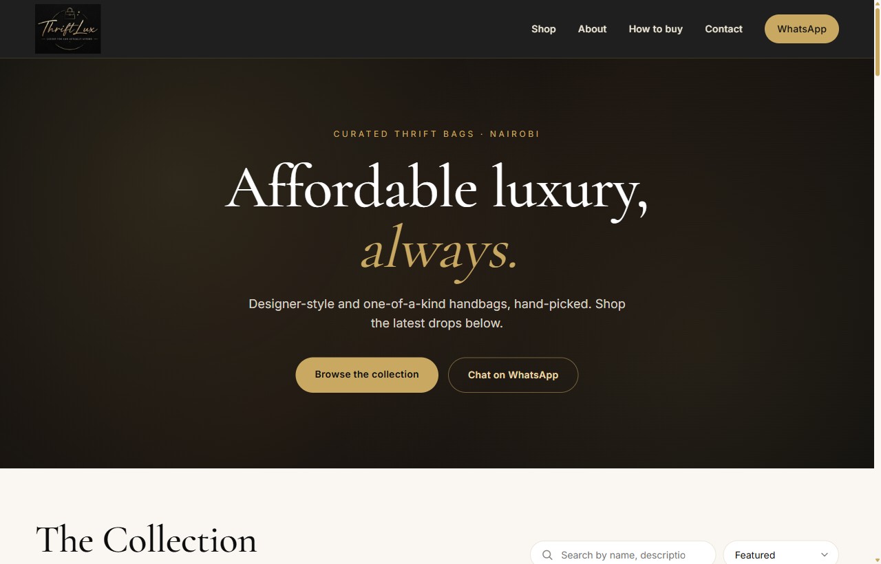 ThriftLux shopfront
